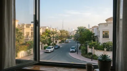 Residential street in Dubai for guidance after someone dies at home